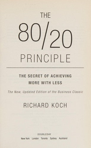 The 80/20 Principle